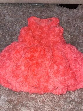 Cherokee Coral Rose Applique Party Dress